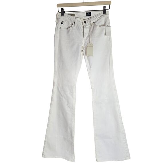 AG Adriano‎ Goldschmied The Belle Flare Jeans White Denim Size 26 NWT - Picture 1 of 11